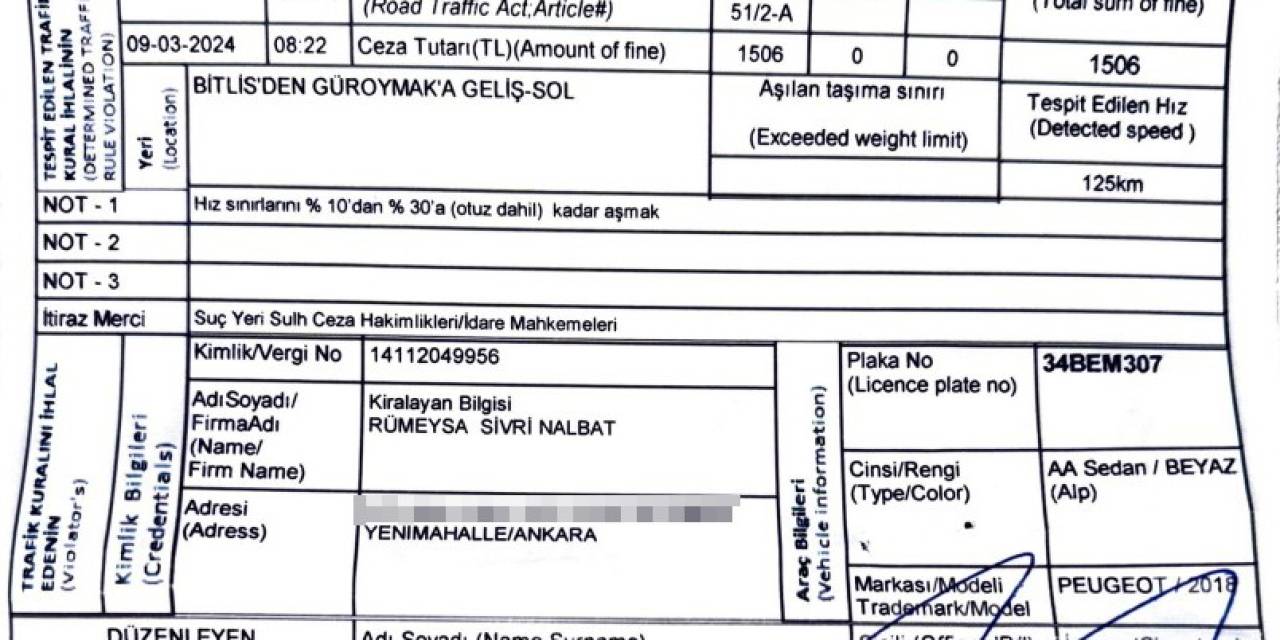 Kimlik Dolandırıcılığı Gerçeği Trafik Cezasından Ortaya Çıktı