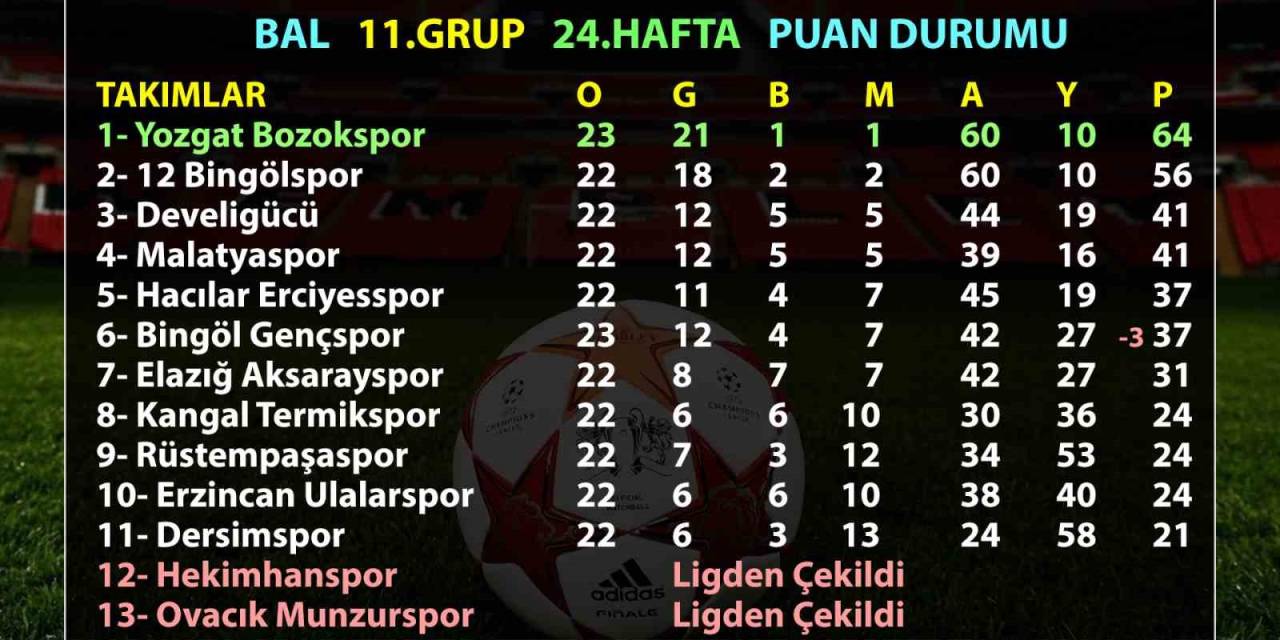 Bal 11. Grup: Develigücü Kümede Kaldı, Hacılar Erciyesspor Düştü