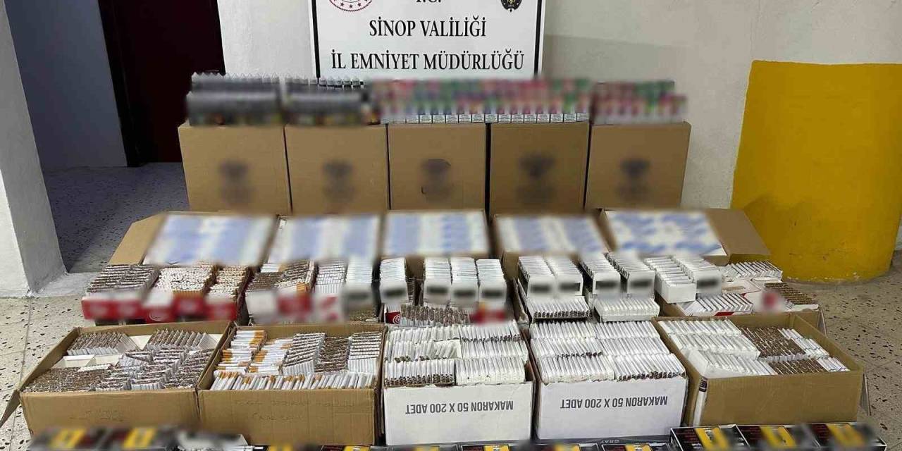 Sinop’ta 250 Bin 800 Adet Makaron Ele Geçirildi