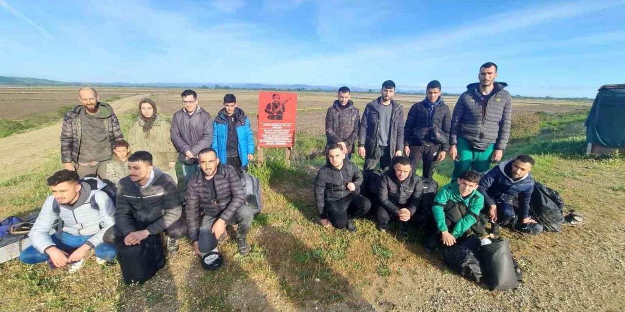 Yurtdışına Kaçmaya Çalışan 20 Kaçak Göçmen Sınır Hattında Yakalandı