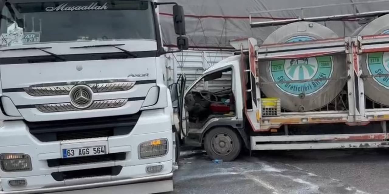 Konya’da Çekici İle Süt Tankeri Çarpıştı: 1 Yaralı