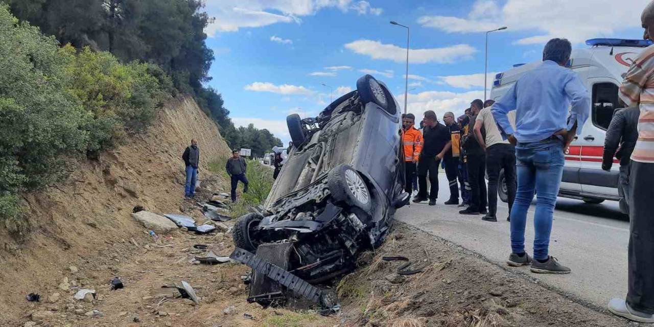 Burdur’da Kontrolden Çıkan Otomobil Şarampole Devrildi: 1 Yaralı
