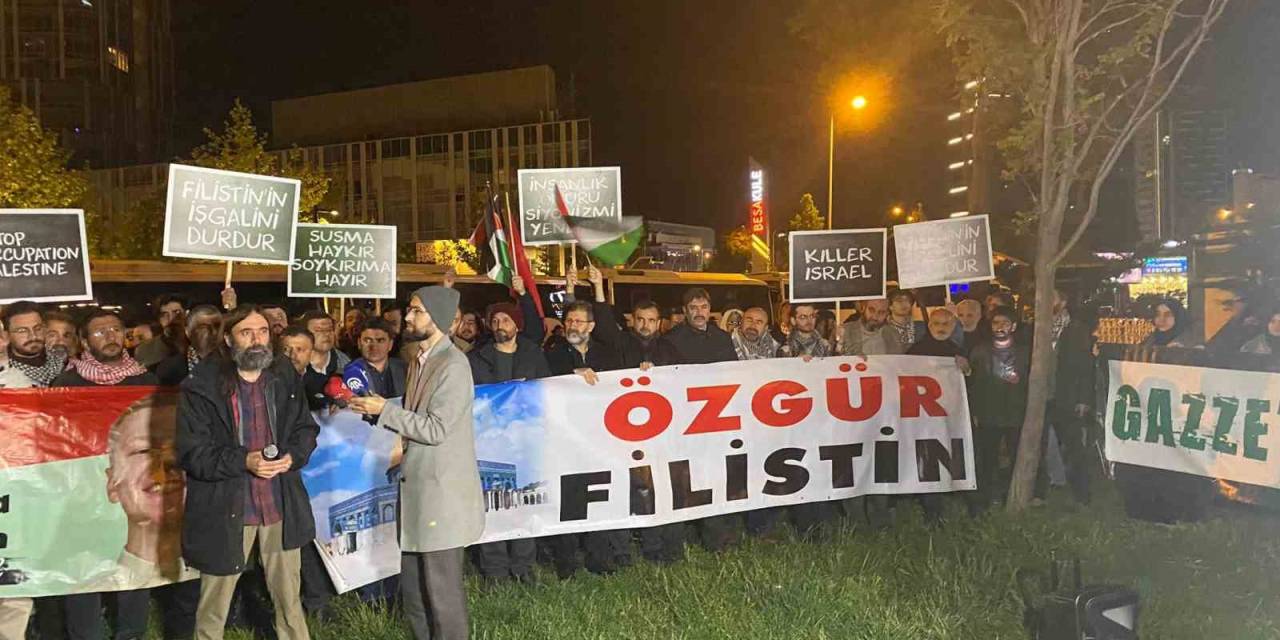 Filistin Dayanışma Platformu, İsrail’in Refah’ta Başlattığı Saldırıyı Ankara’da Protesto Etti