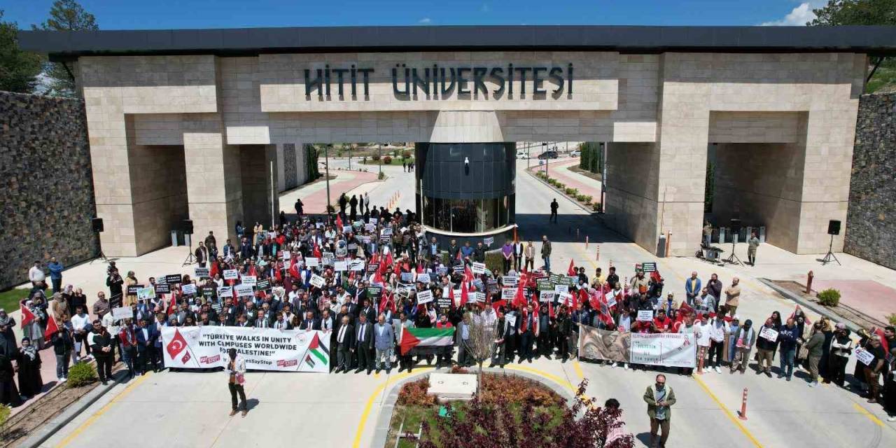 Hitit Üniversitesi Öğrencileri Filistin İçin Yürüdü
