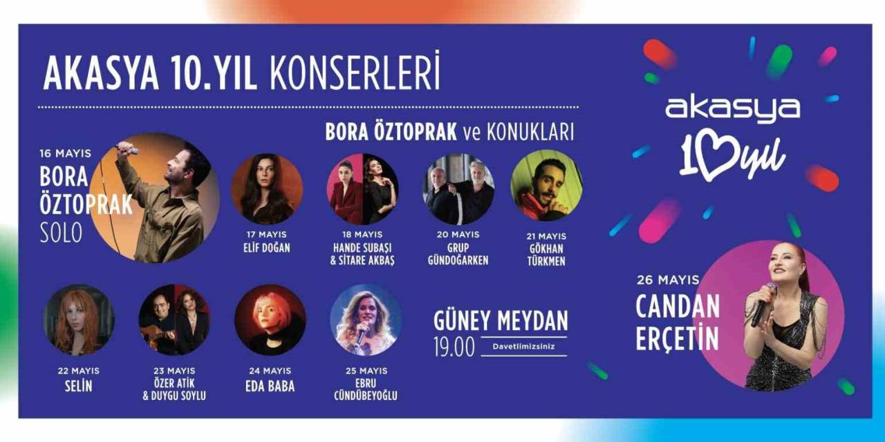 Türk Pop Müziğinin Ünlü İsimleri, Akasya’nın 10’uncu Yılı İçin Sahnede