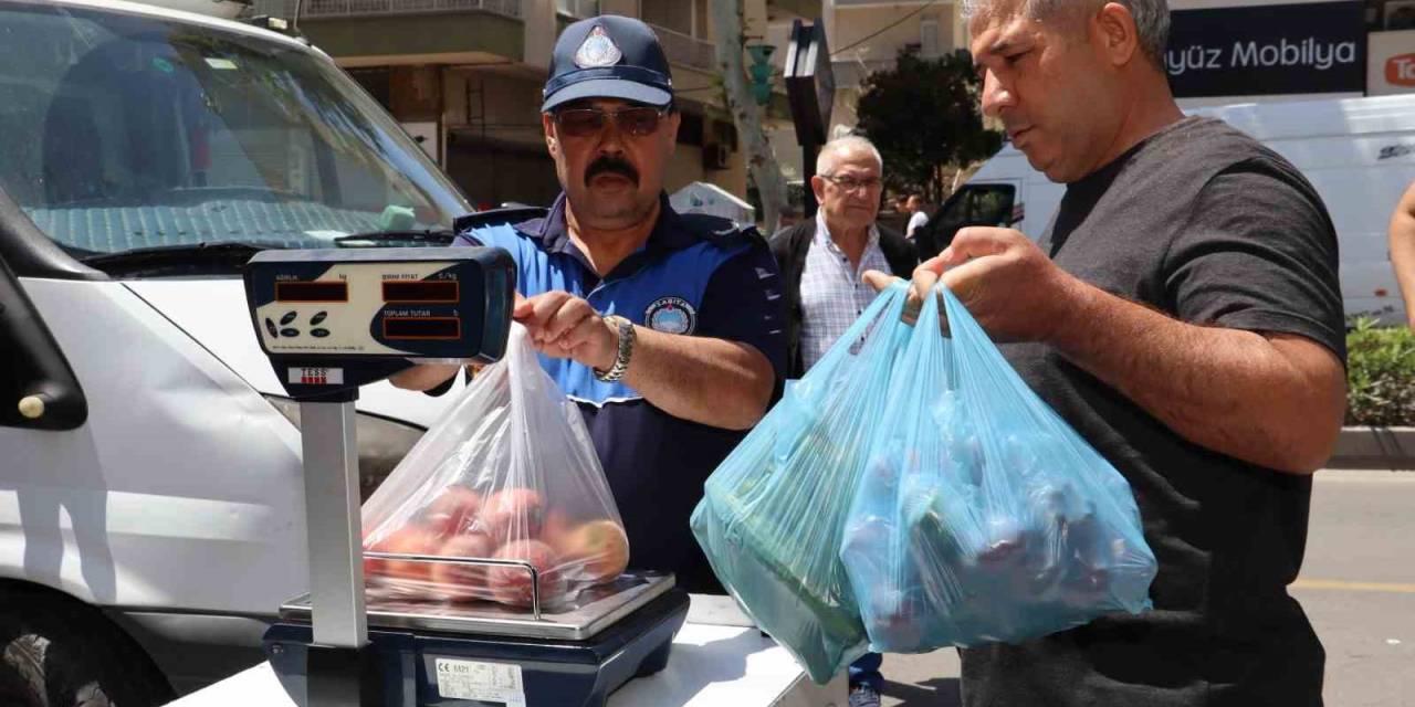 Toroslar’daki Semt Pazarlarında ’tartı Kontrol Noktası’ Kuruldu