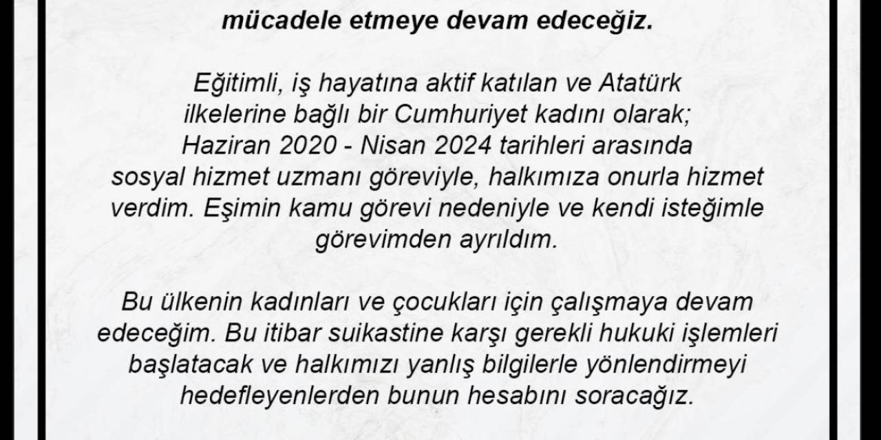 Ayşegül Bingöl’den İddialara Cevap: “Nisan 2024’te Kendi İsteğimle Görevimden Ayrıldım”