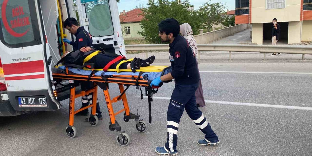 Konya’da Üç Tekerlekli Bisiklet Otomobille Çarpıştı: 1 Yaralı