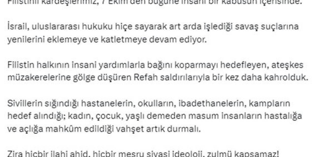 Emine Erdoğan’dan İsrail’in Refah’a Yönelik Saldırısına Tepki