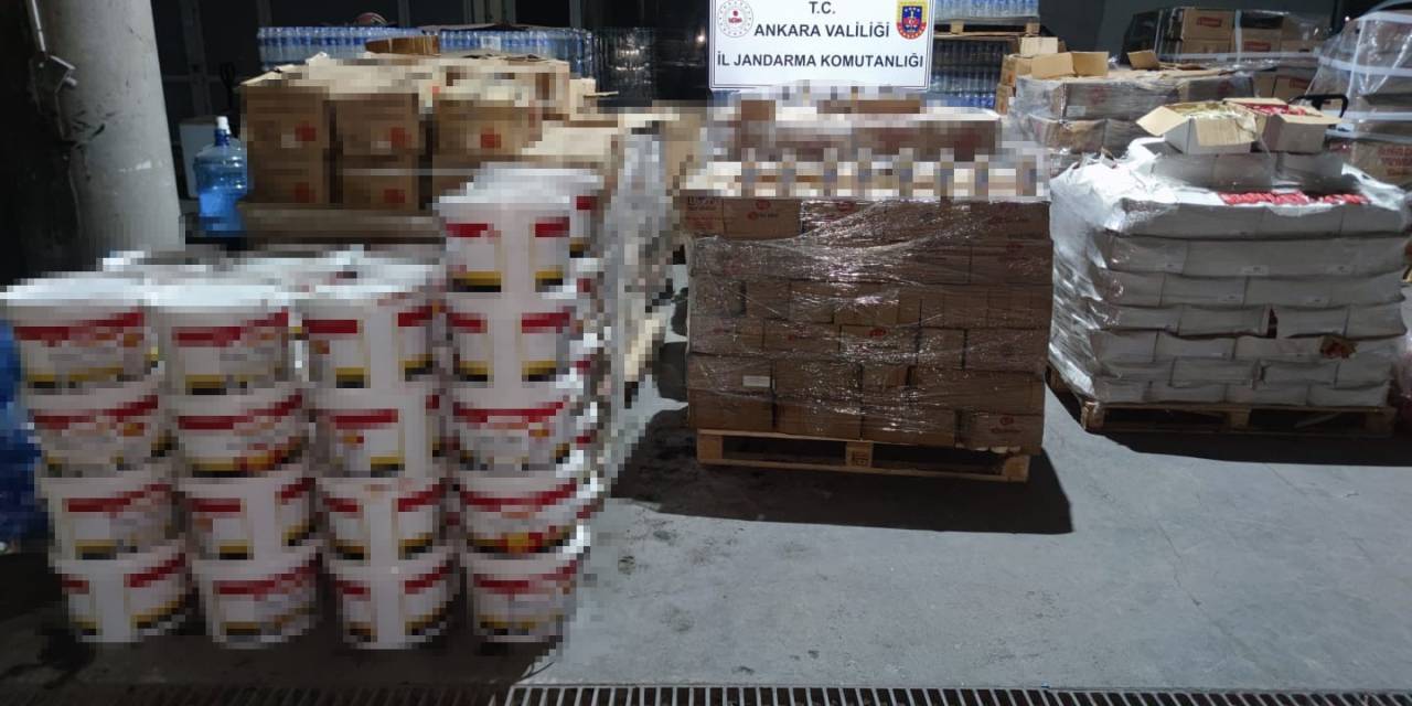 Ankara’da 2 Milyon 500 Bin Türk Lirası Değerinde Kaçak Gıda Maddesi Ele Geçirildi