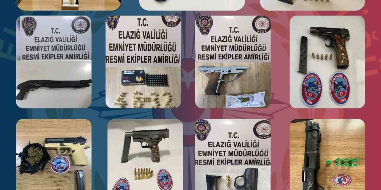 Elazığ’da 15 Adet Ruhsatsız Silah Ele Geçirildi