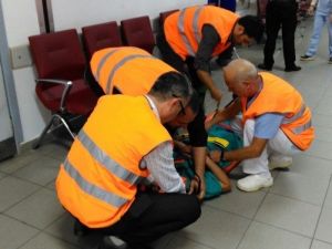 Hastanede Gerçeğini Aratmayan Yangın Tatbikatı