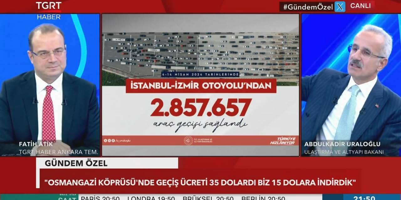 Ulaştırma Ve Altyapı Bakanı Abdülkadir Uraloğlu’ndan Bursa’ya Yeni Otoyol Müjdesi