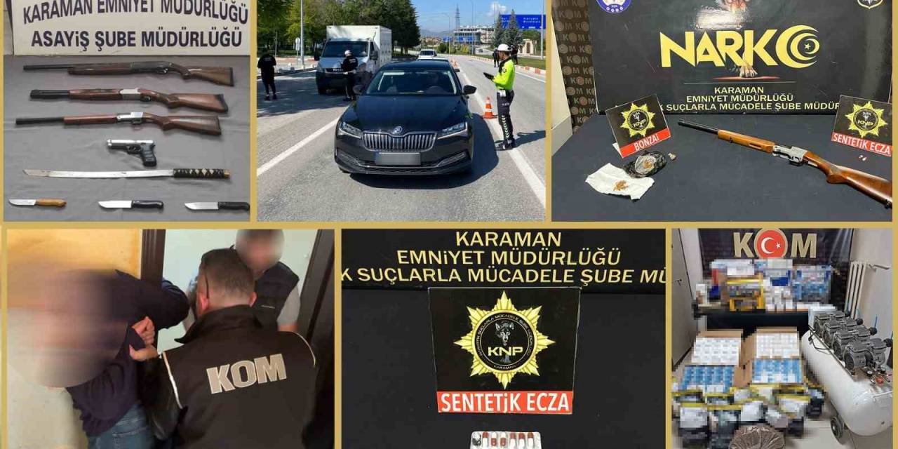 Karaman’da Aranan 10 Kişi Tutuklandı