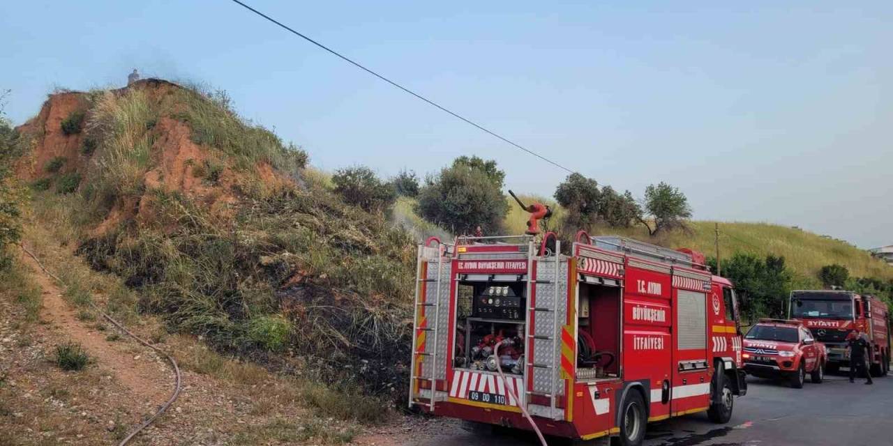 Efeler’de Arazi Yangını Korkuttu