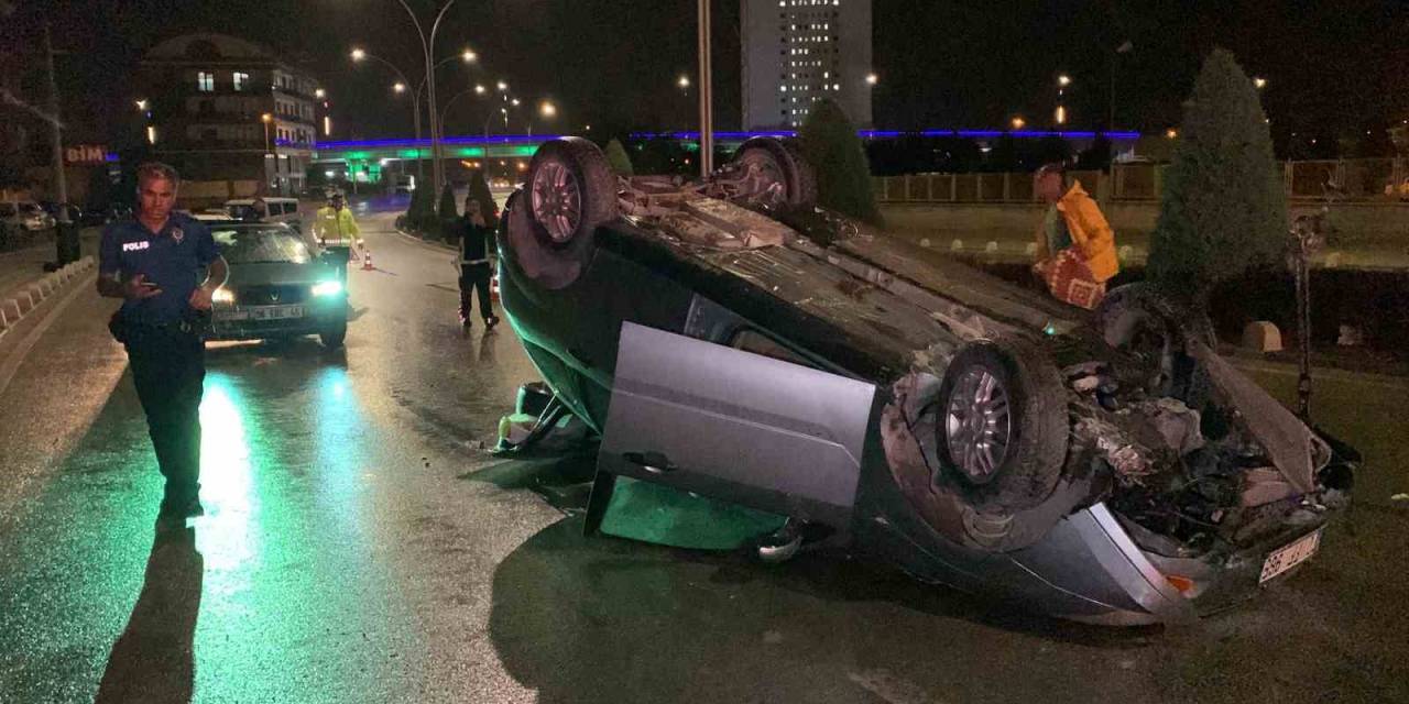 Karaman’da Kontrolden Çıkan Otomobil Devrildi: 1 Yaralı