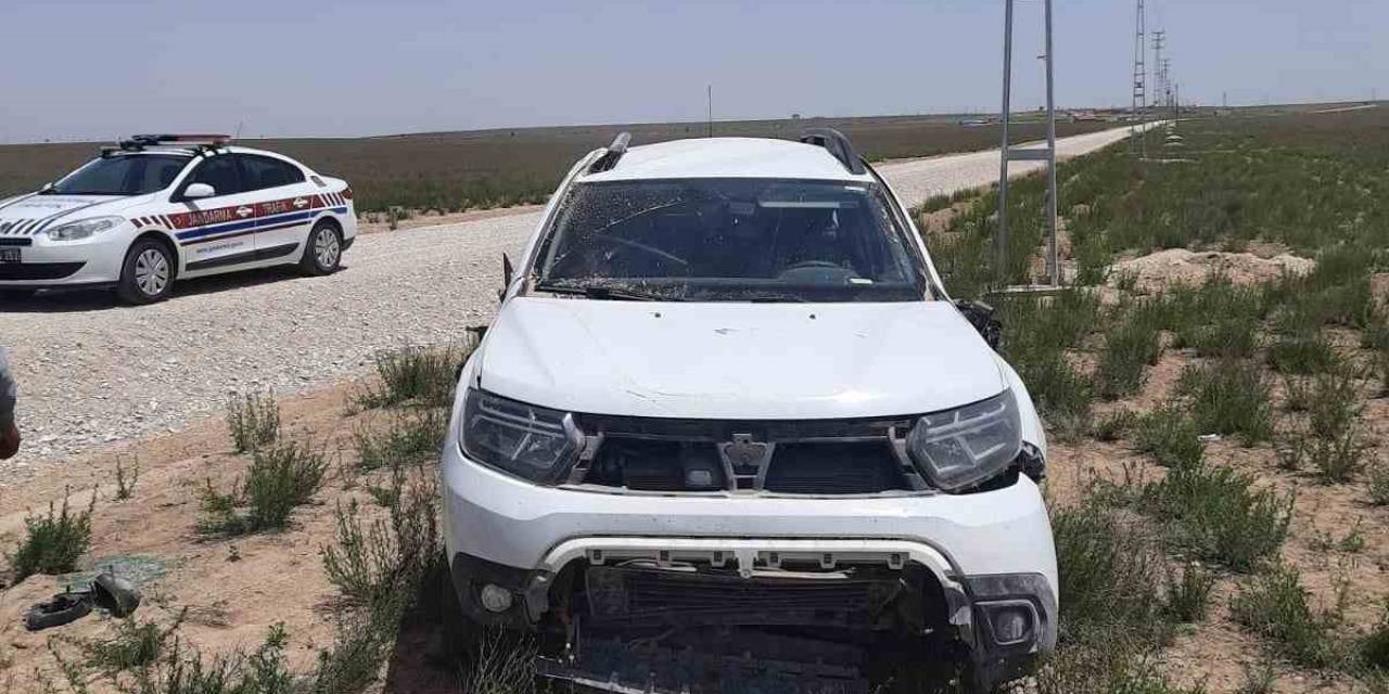 Konya’da Kontrolden Çıkan Otomobil Takla Attı: 1 Yaralı