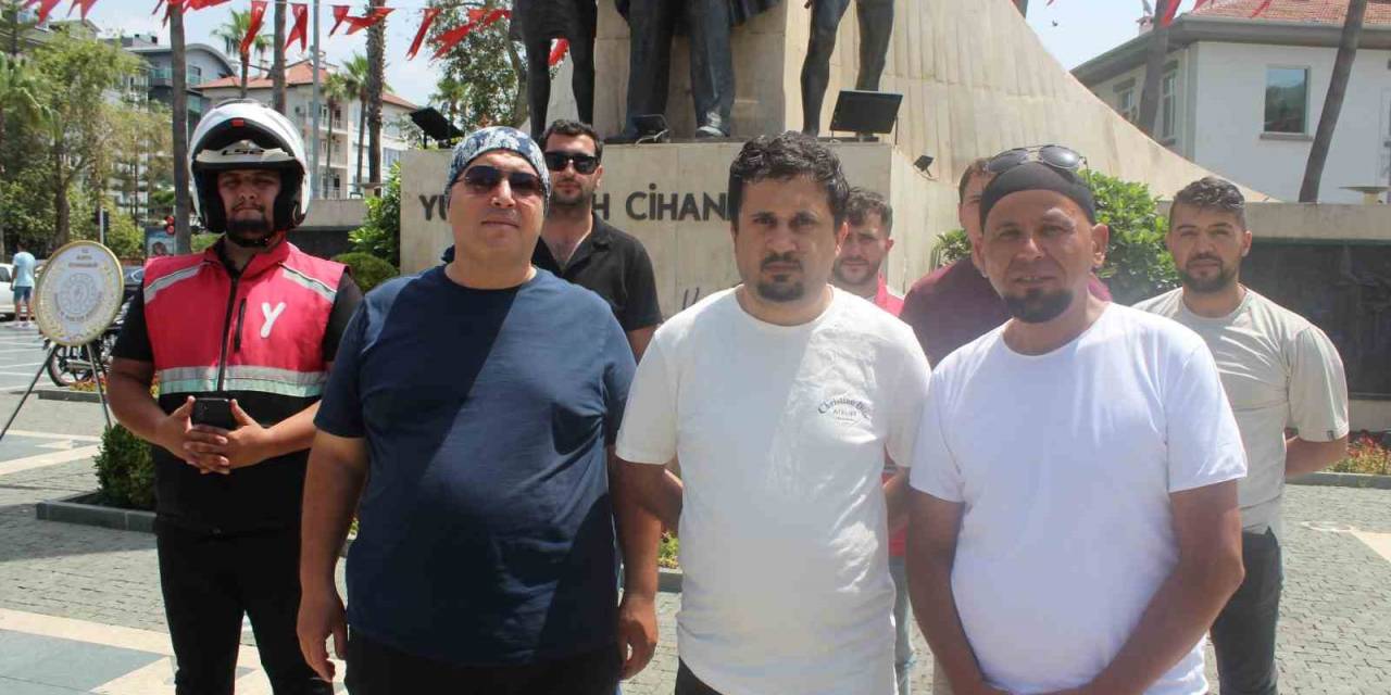 Alanya’da Motokuryeler Öldürülen Meslektaşları Ata Emre Akman İçin Toplandı