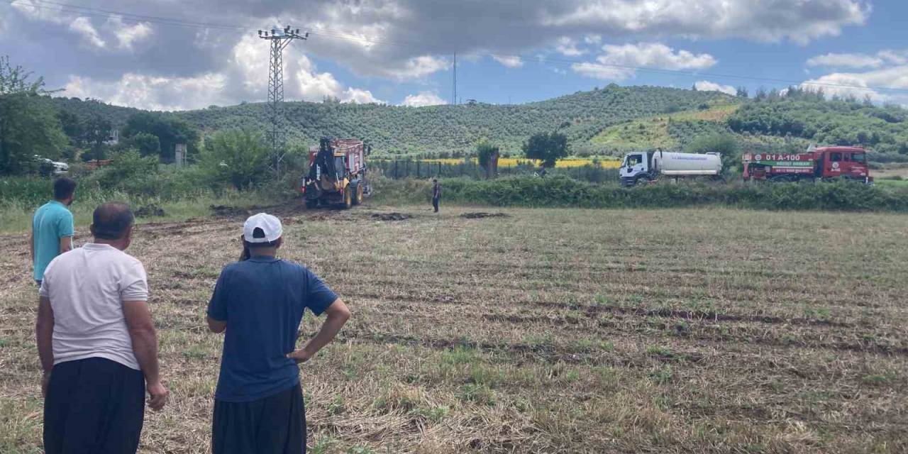 Osmaniye’de Buğday Tarlasında Yangın Çıktı
