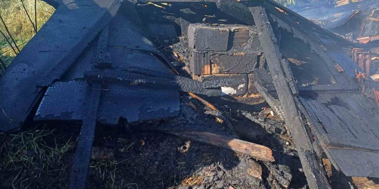 Babaeski’de 3 Ahır Çıkan Yangında Küle Döndü