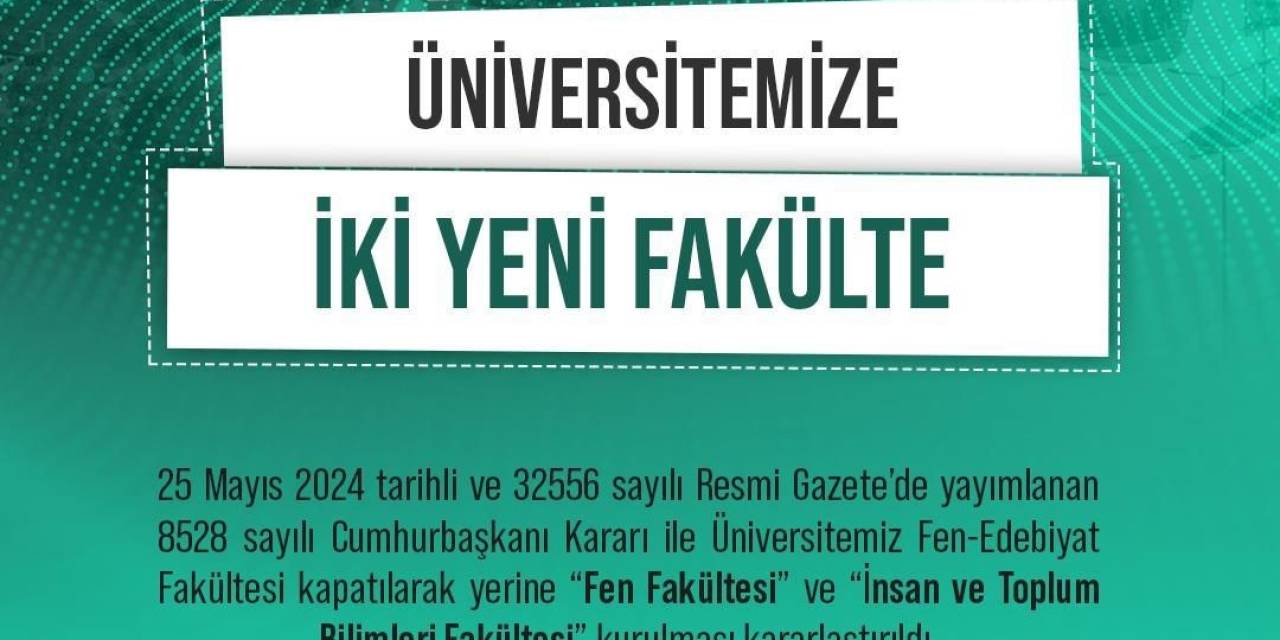 Niğde Ömer Halisdemir Üniversitesi’ne 2 Yeni Fakülte