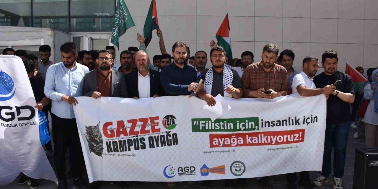 Şırnak’ta Üniversite Öğrencilerinden İsrail’e Tepki