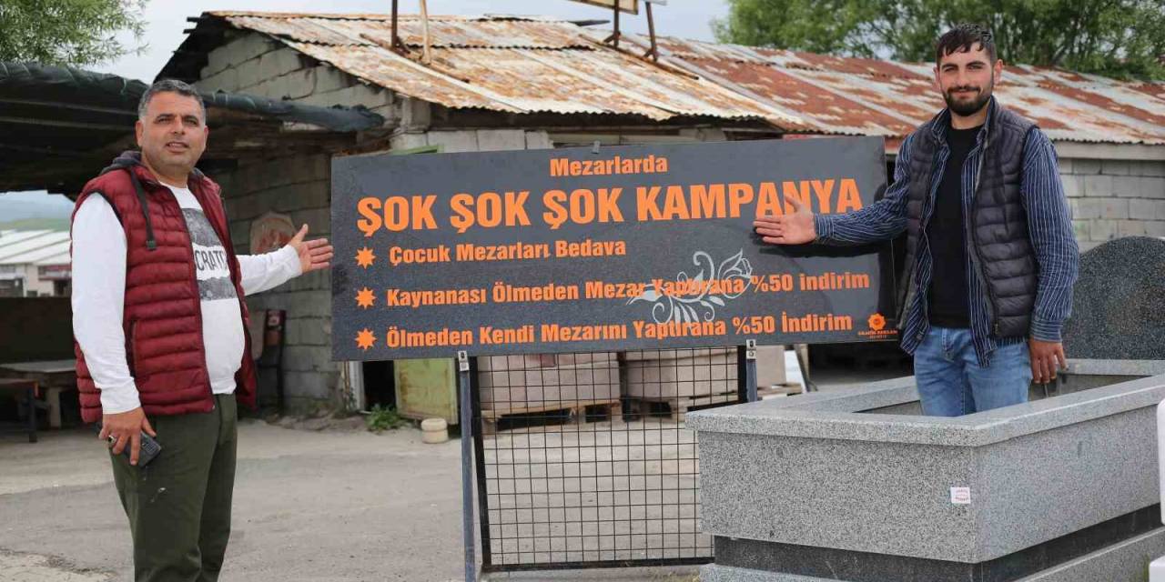 Varto’da Ölmeyen Kaynana İçin Yüzde 50 İndirimli Mezar Taşı Kampanyası