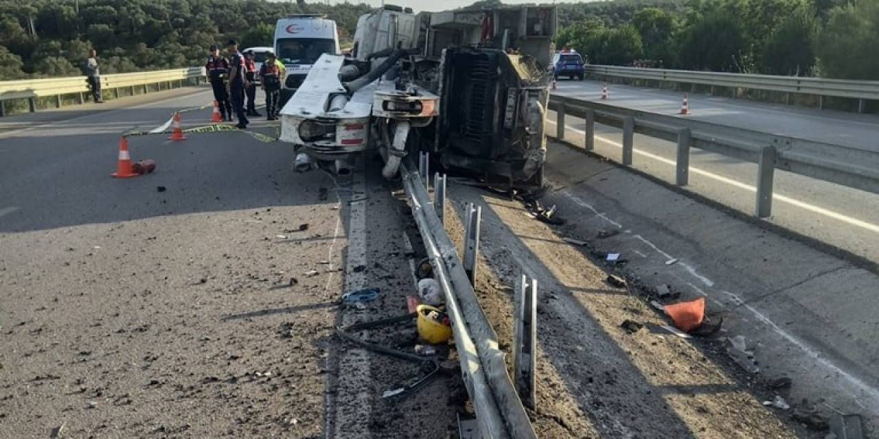 Balıkesir’de Beton Mikseri Devrildi: 1 Ölü, 1 Yaralı