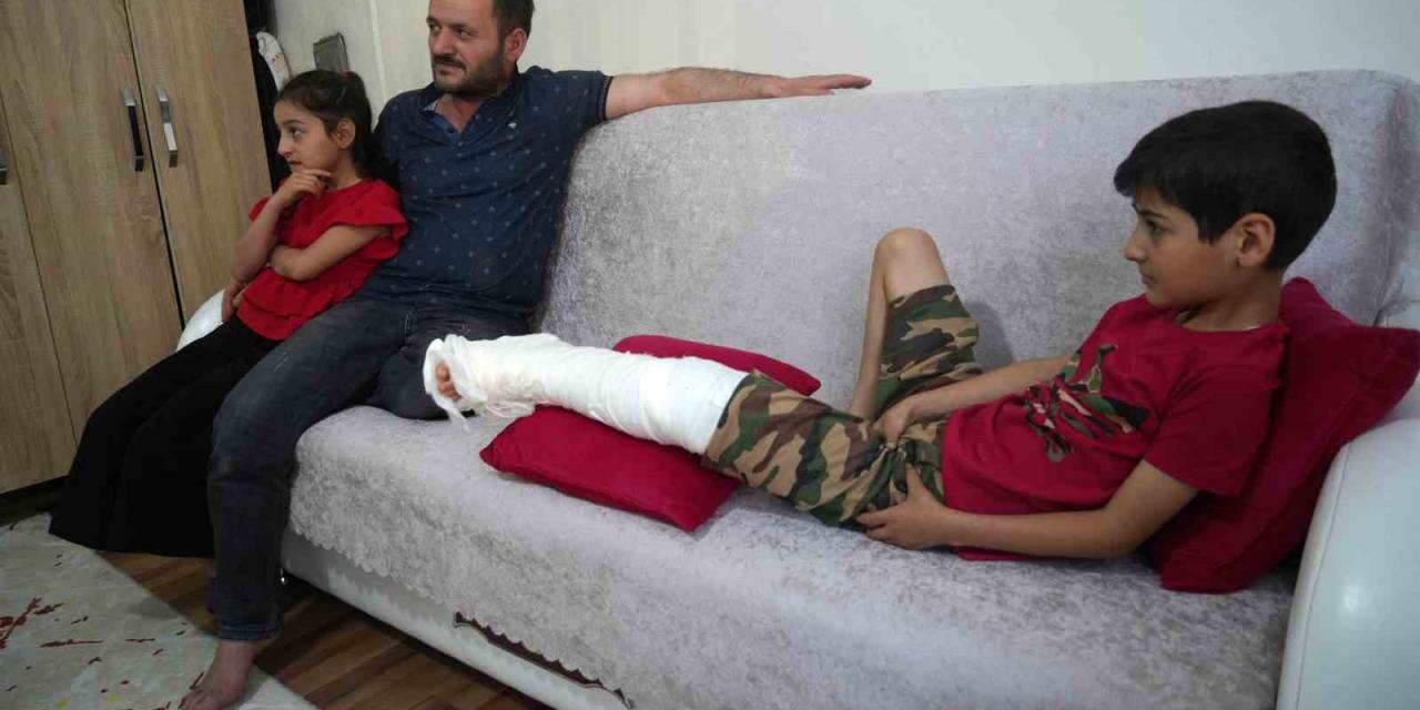 Köpeğin Saldırdığı Çocuk Duvardan Atlayarak Bacağını Kırdı