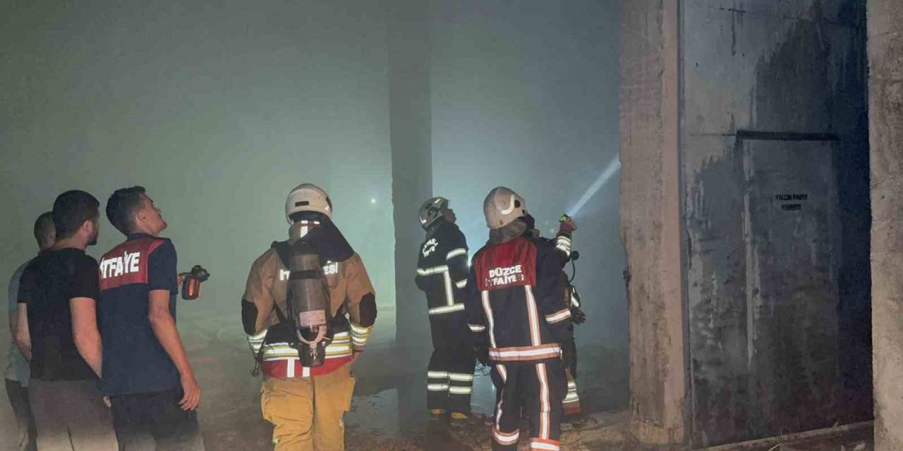 Düzce’de Parke Atölyesinde Yangın