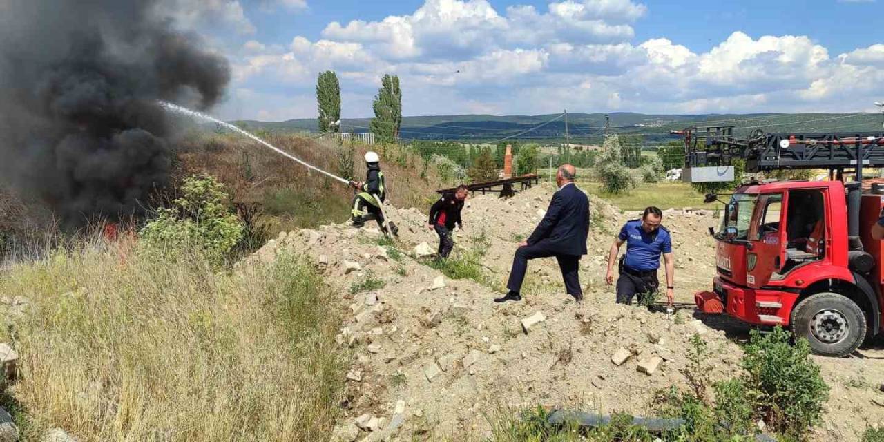 Hisarcık İtfaiye Personeline Yangın Eğitimi