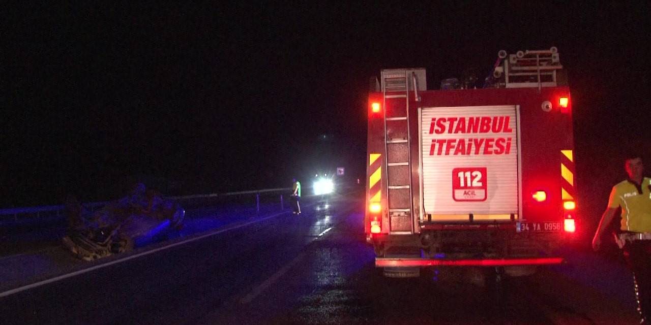 Sancaktepe’de Sürücüsünün Kontrolünden Çıkan Otomobil Takla Attı: 1 Yaralı