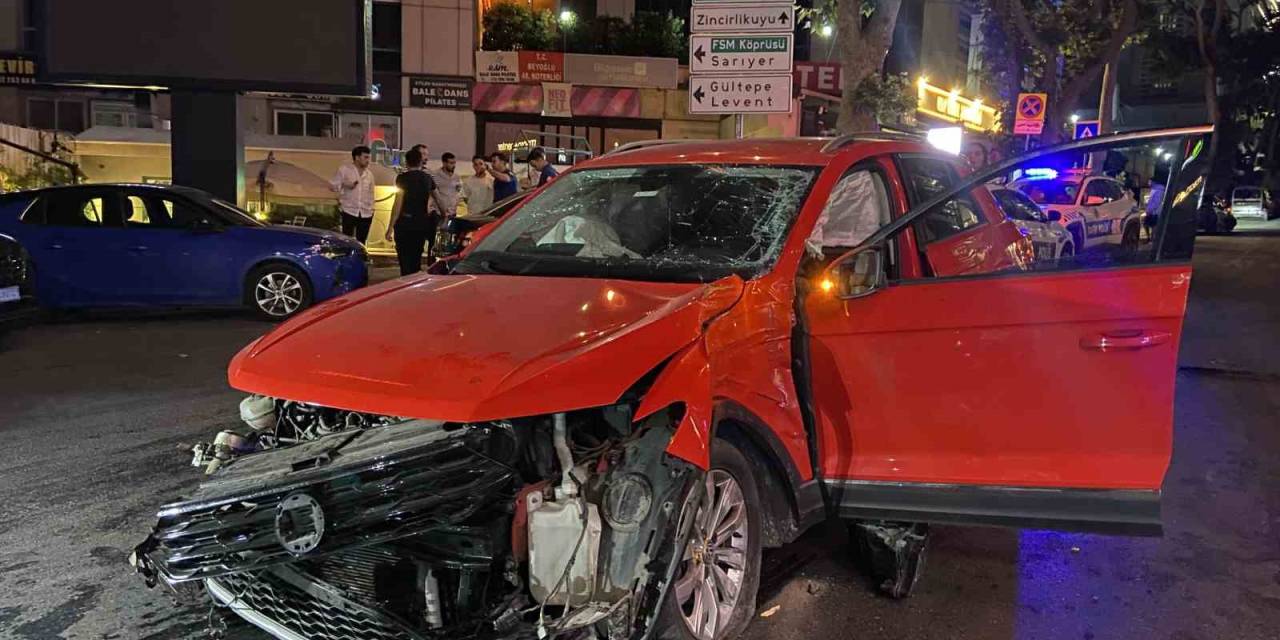 Şişli’de Ters Yöne Giren Alkollü Sürücünün Sokağı Birbirine Kattığı Anlar Kamerada: 2 Yaralı