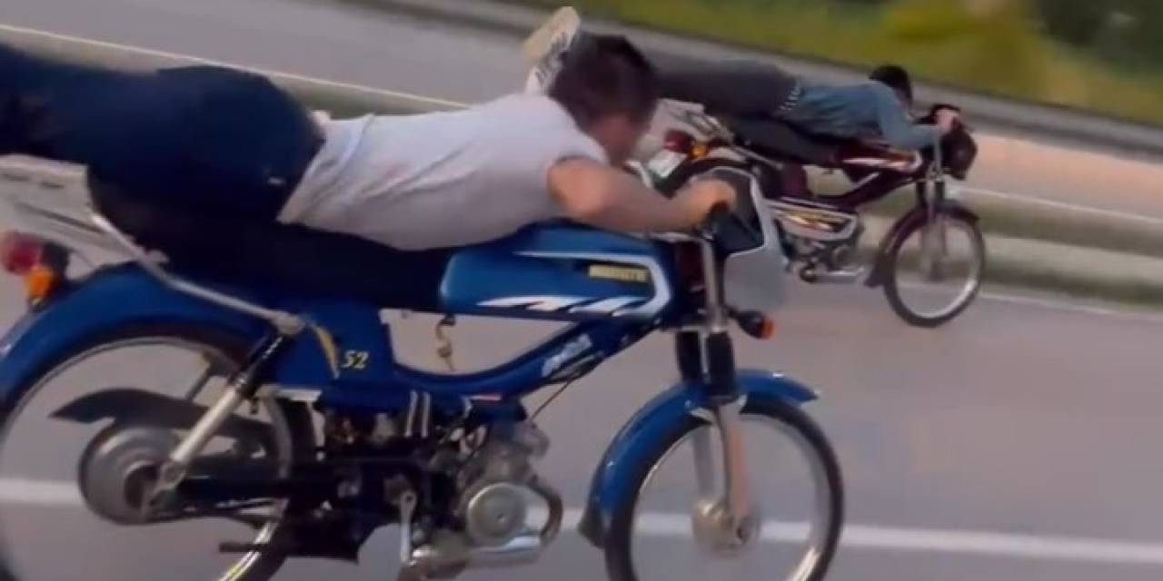 Tokat’ta Motosikletlilerin Tehlikeli Yolculuğu