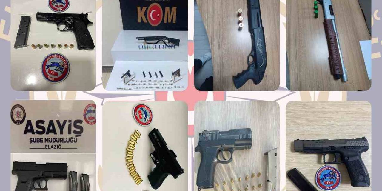 Elazığ’da 19 Adet Ruhsatsız Silah Ele Geçirildi