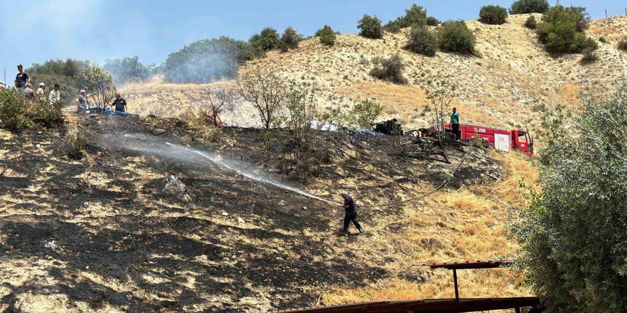 Otluk Alanda Çıkan Yangın Büyümeden Söndürüldü