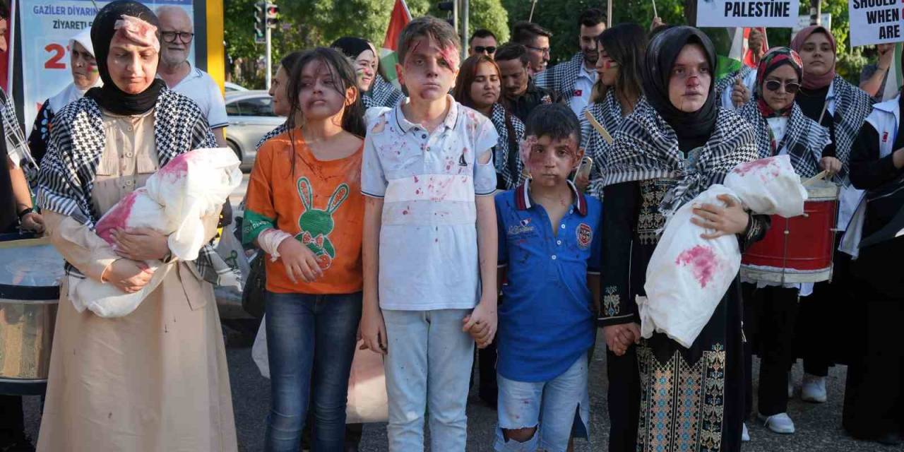 Gaziantep’te Filistin’e Destek Yürüyüşü Yapıldı