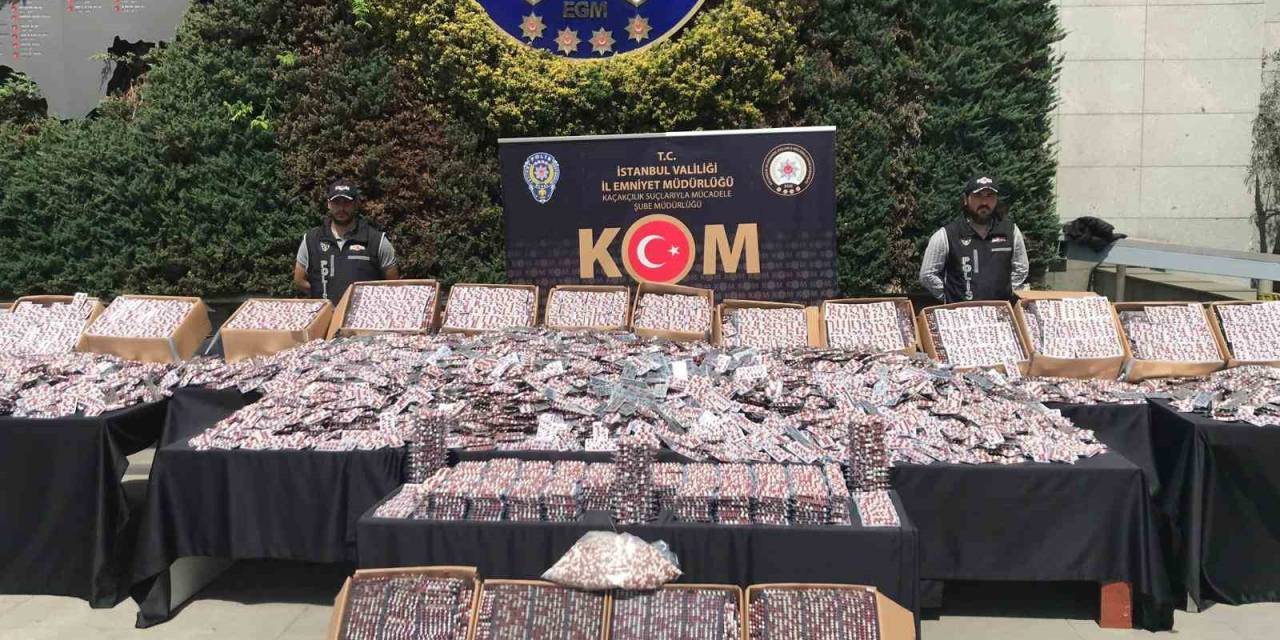 İstanbul’da Uyuşturucu Operasyonu: Toplam 355 Bin 904 Tablet Hap Ele Geçirildi