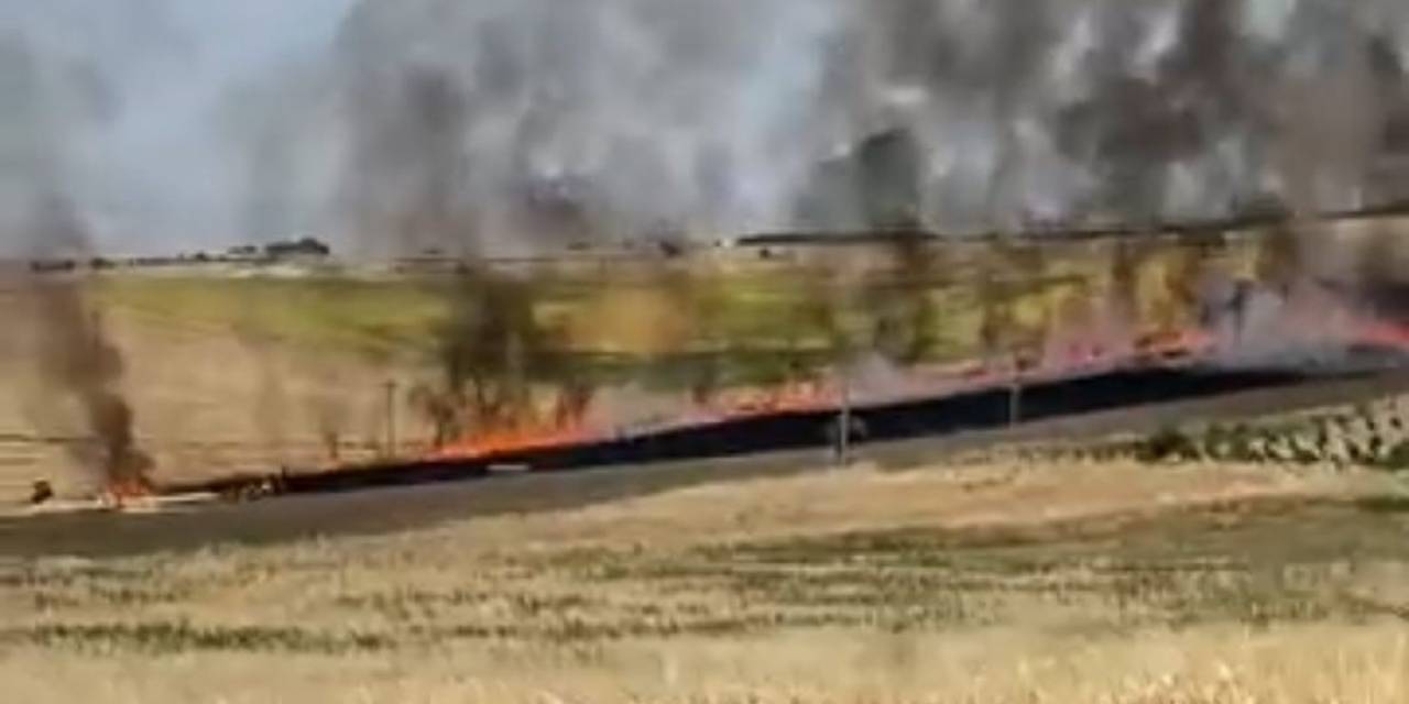 Adıyaman’da 40 Dönümlük Buğday Tarlası Yandı