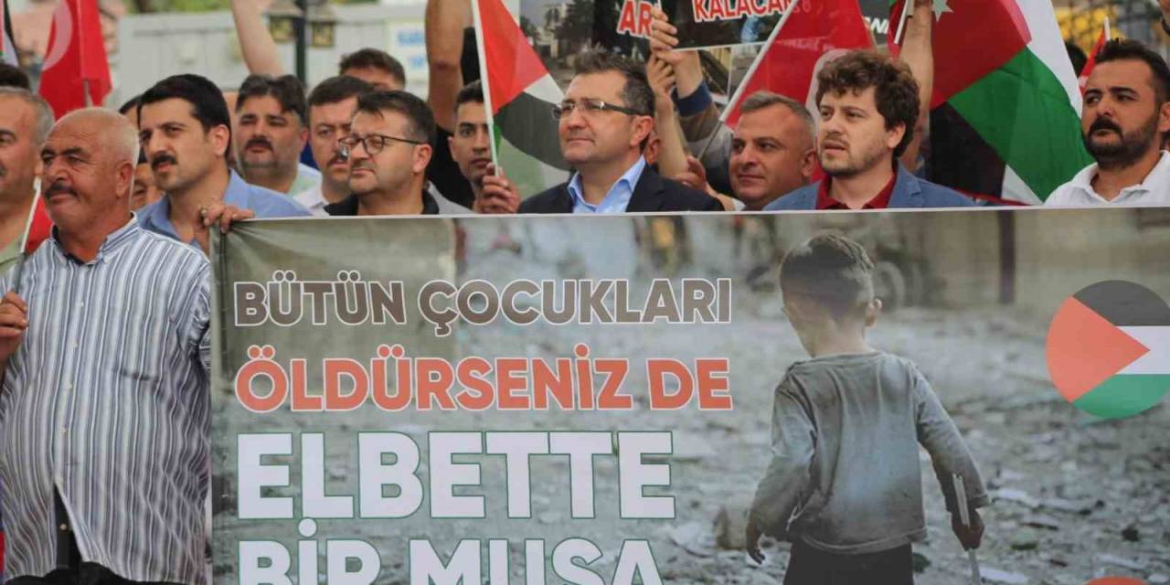 Karapınar’da Filistin’e Destek Yürüyüşü