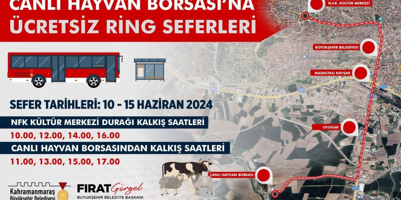 Canlı Hayvan Borsasına Ücretsiz Otobüs Seferleri