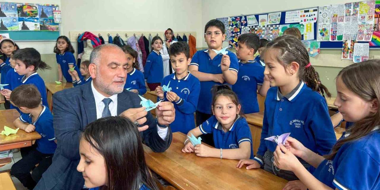 Canik’te Turna Kuşları ’özgür Filistin’ İçin Uçtu