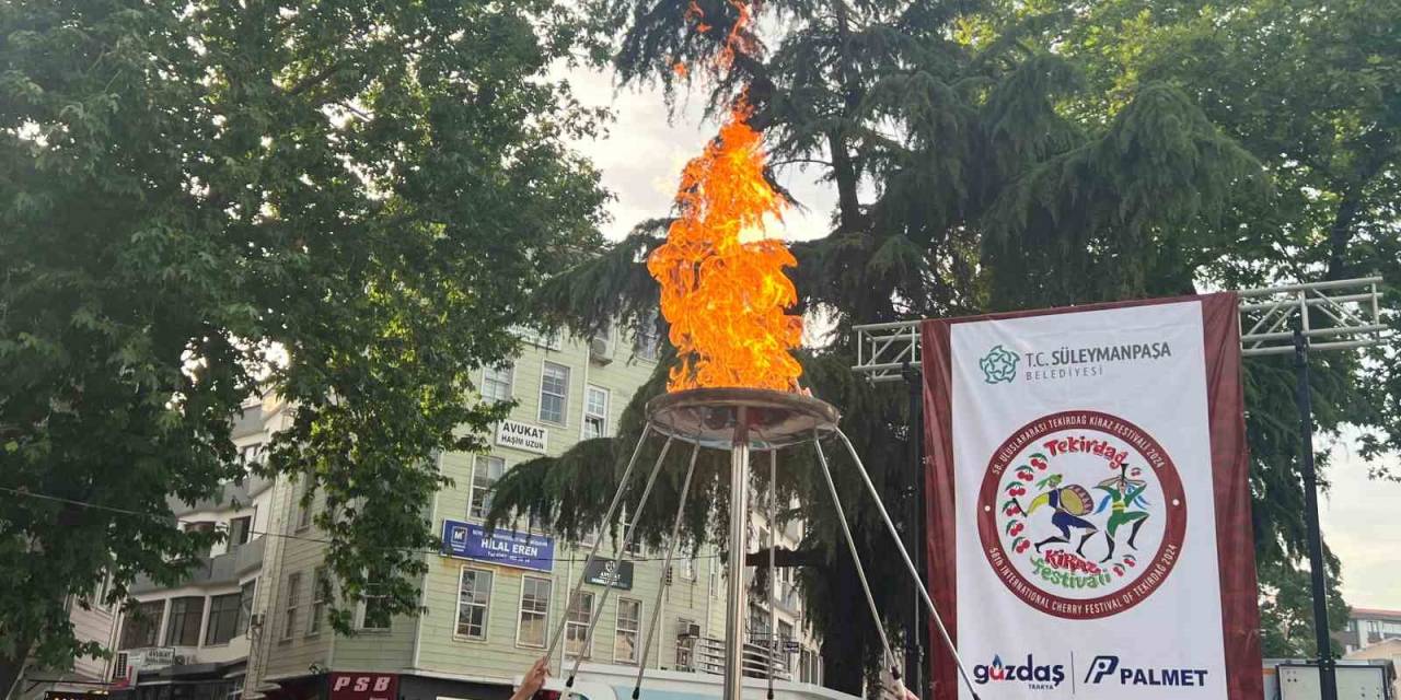 Tekirdağ Uluslararası Kiraz Festivali Korteji Renkli Görüntülere Sahne Oldu