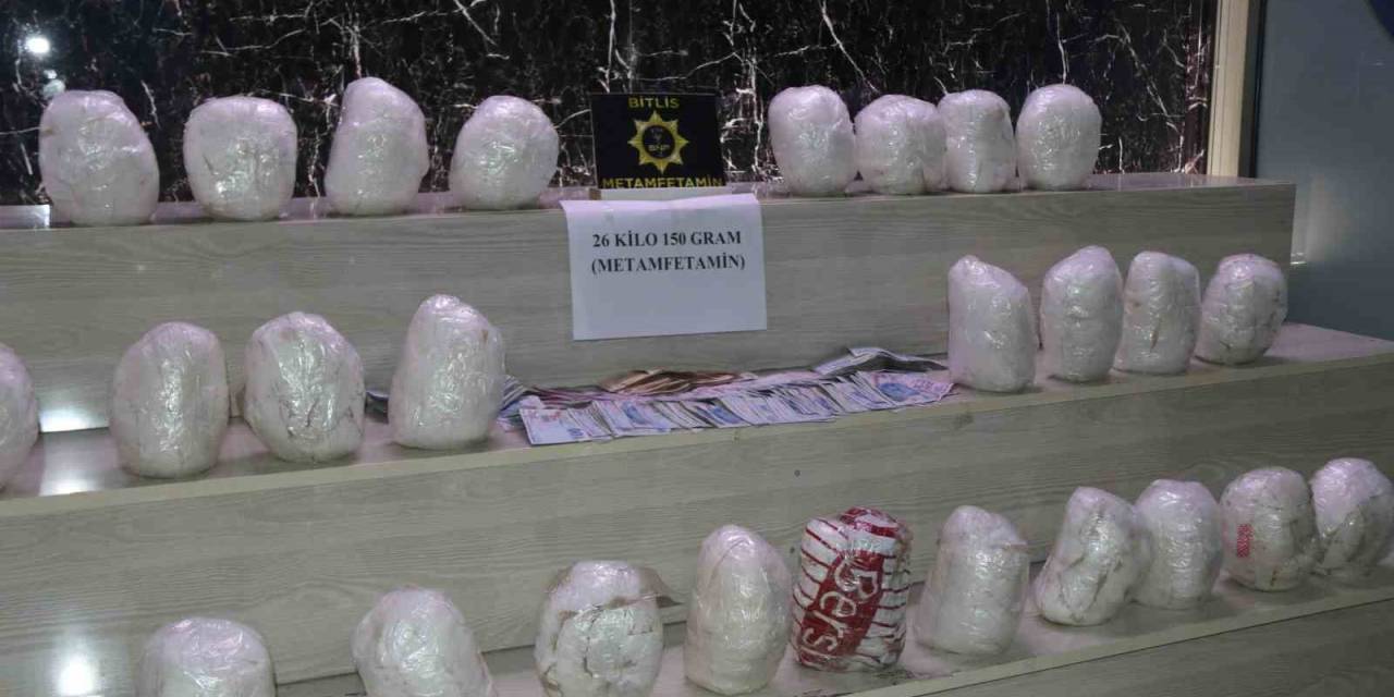 Bitlis’te 26 Kilo Metanfetamin Ele Geçirildi
