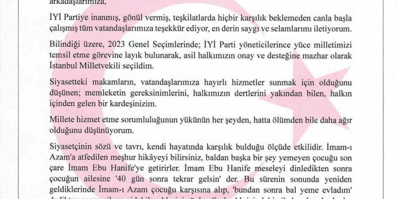 İyi Parti İstanbul Milletvekili Seyithan İzsiz, Partisinden İstifa Etti