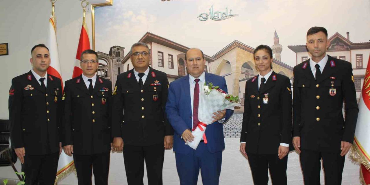 Kaymakam Ünal Jandarma Teşkilatını Kabul Etti