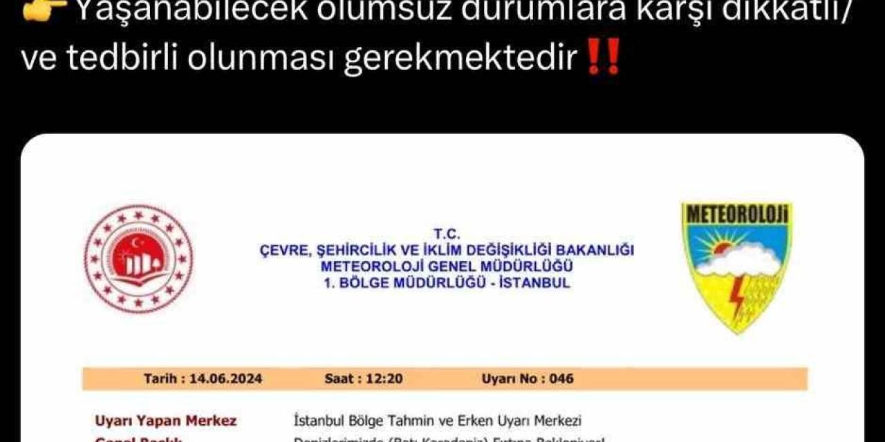 Sakarya’nın Sahil Kesimleri İçin Valilikten Fırtına Uyarısı