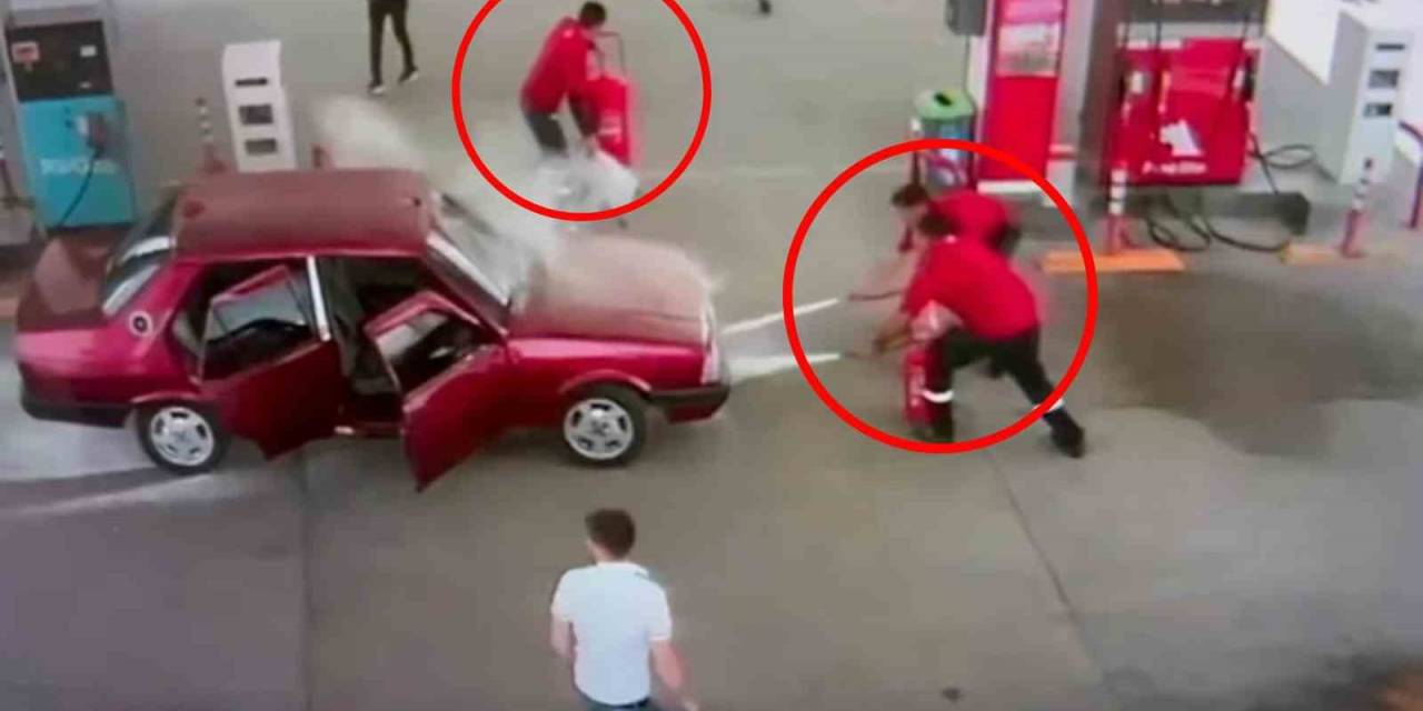 Diyarbakır’da Akaryakıt İstasyonunda Facianın Eşiğinden Dönüldü... O Anlar Kamerada