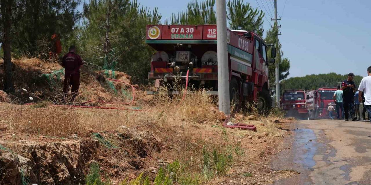 Antalya’da Çıkan Orman Yangını Ekipler Ve Vatandaş İşbirliğiyle Söndürüldü