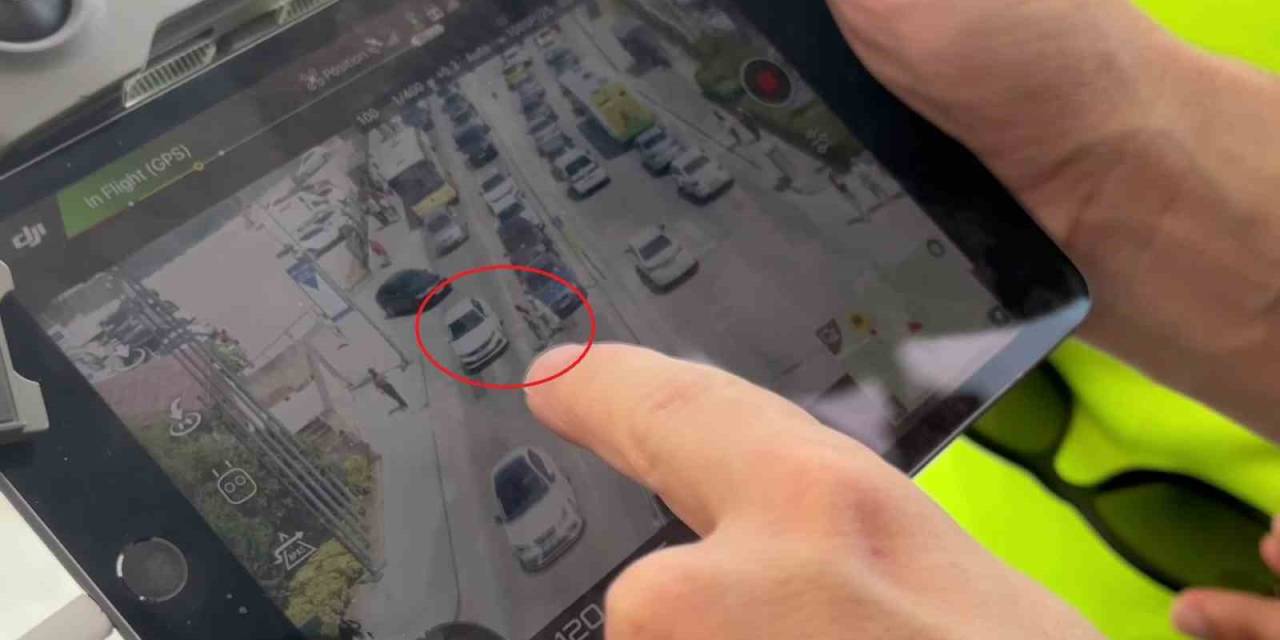 Bursa’da Dron Destekli ’yaya’ Denetimi: Yol Vermeyen Sürücüler Teker Teker Tespit Edildiler